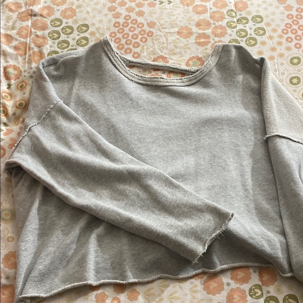 Aerie Gray Crop Top oversized